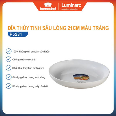 Đĩa (dĩa) thủy tinh sâu lòng Luminarc Friend