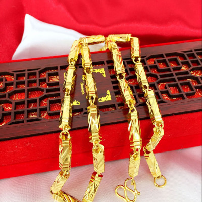 Dây Chuyền Đốt Trúc Giá Rẻ Mạ Vàng 18K + TẶNG LÁ BỒ ĐỀ MAY MẮN TÀI LỘC ĐỂ VÍ ĐIỆN THOẠI