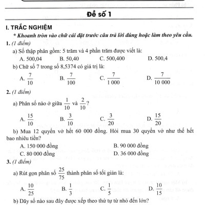 Bộ Đề Kiểm Tra Môn Toán Lớp 5 - (Dùng Kèm SGK Kết Nối Tri Thức Với Cuộc Sống) - HA