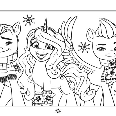 My Little Pony - Sách Tô Màu & Thực Hành Khổ Lớn