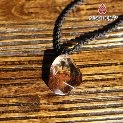 Mặt dây chuyền đá thạch anh ưu linh rêu mệnh hỏa, mộc - Ngọc Quý Gemstones
