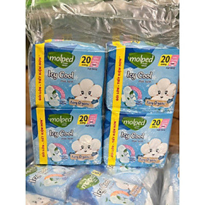 Combo 4 gói BVS Molped Icycool Có cánh gói lớn 20 miếng tiết kiệm giá tốt