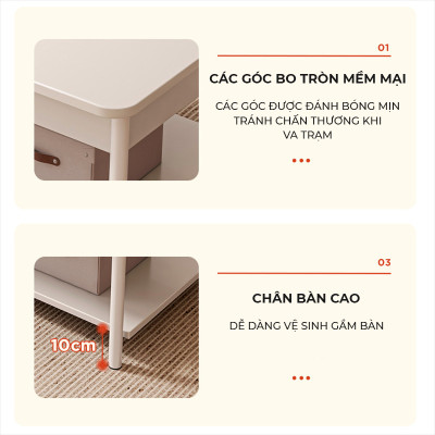 Bàn trà sofa 2 tầng phong cách minimalism thương hiệu IGA - GM137