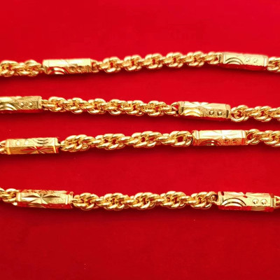 Dây chuyền nam mắt xích đốt trúc khóa tròn - NW03