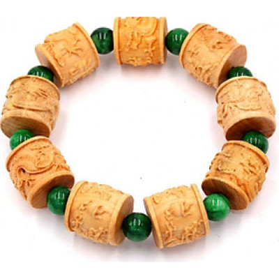 Vòng tay chuỗi trụ rồng gỗ hoàng đàn TRVCT14