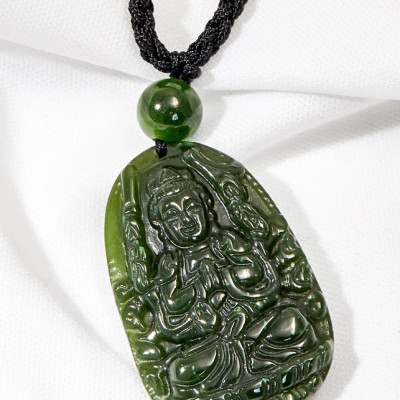 Mặt dây chuyền thiên thủ thiên nhãn bồ tát đá ngọc bích Ngọc Quý Gemstones