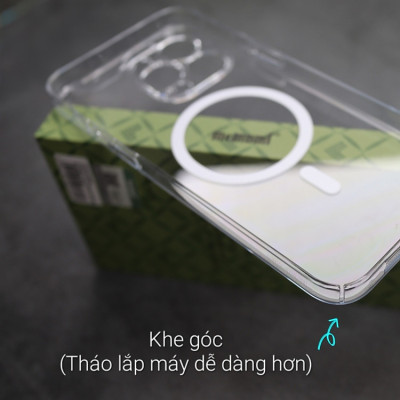 Ốp lưng trong suốt sạc từ tính bảo vệ camera cho iPhone 15 Pro Max / 15 Pro / 14 Pro Max / 13 Pro Max hiệu Memumi Glitter Magnetic - Siêu Mỏng 0.3mm, Tích Hợp Sạc Không Dây Từ Tích Magnetic, Lực Hút Mạnh, Chắc Chắn - Hàng nhập khẩu