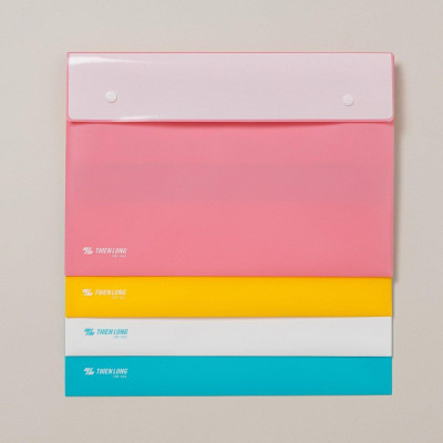 Bìa Nút Màu Pastel F4 - Thiên Long CBF-003 - Vàng Pastel (Sức Chứa 125 Tờ A4)