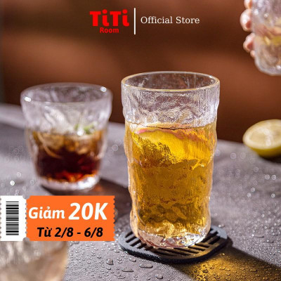 Ly thủy tinh uống rượu vang cao cấp Cốc thủy tinh chịu nhiệt cá tính 380ml