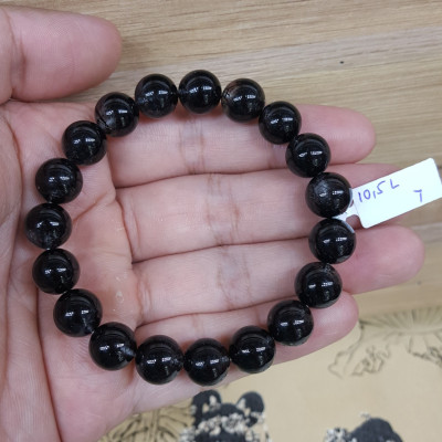 Vòng Tay Đá Thạch Anh Tóc Đen - 10.5mm - BATDV007