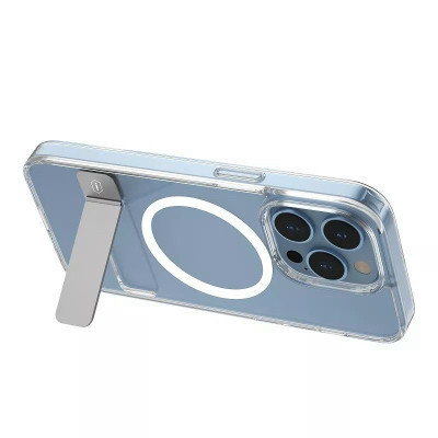 Ốp lưng dành cho iPhone 14 hiệu WIWU hỗ trợ sạc từ, chống sốc chống ố, có giá đỡ - hàng nhập khẩu