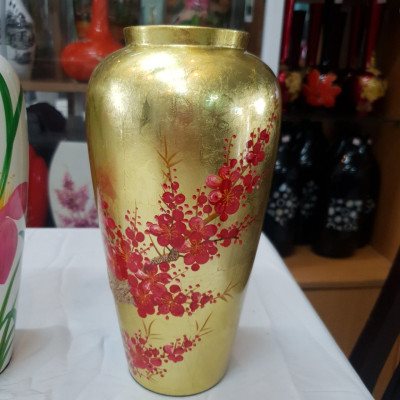 Bình lu cao Sơn Mài Cao Cấp Thanh Bình Lê size 25x13 cm Cắm Hoa, Trang Trí Kệ, Bàn Làm Việc, Quà Tặng