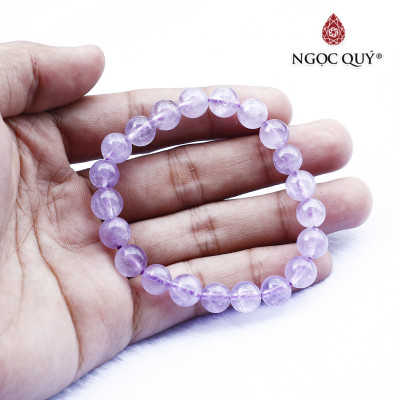 Vòng thạch anh tím ngọc lavender amethyst mệnh hỏa. thổ - Ngọc Quý Gemstones