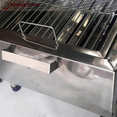 Bếp Nướng Lò Nướng Than Inox 50x35cm - Chiều cao 29cm, 3 lớp tháo rời dễ vệ sinh