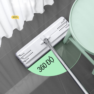 Bộ lau nhà Plus 2 ngăn tự vắt, cây lau nhà xoay 360 độ giúp lau sàn làm sạch