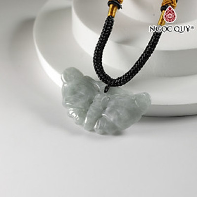 Mặt dây chuyền bướm đá cẩm thạch 24x44mm mệnh hỏa mộc - Ngọc Quý Gemstones