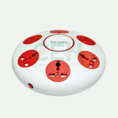 Ổ cắm Điện Quang ĐQ ESK.106 (Kiểu UFO 6 lỗ 3 chấu)