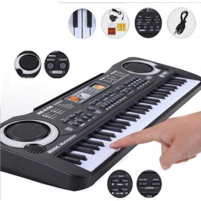 Đồ Chơi Đàn Piano 61 Phím Kèm Sạc Và Mic Cho Bé