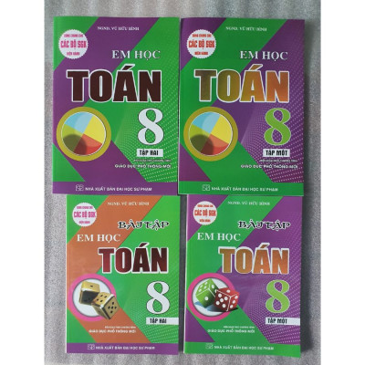 Bộ 4 cuốn Sách Em Học Toán Lớp 8 + Bài Tập Em Học Toán Lớp 8 (Dùng Chung Cho Các Bộ SGK Hiện Hành)