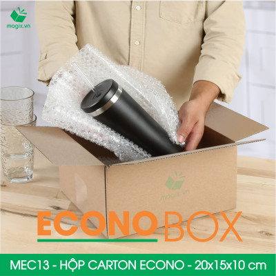 MEC13 - 20x15x10 cm - Combo 60 thùng hộp carton trơn siêu tiết kiệm ECONO