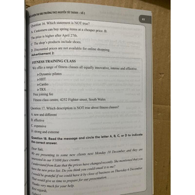 Sách : Bứt Phá Môn Tiếng Anh - Bộ Đề Luyện Thi Vào Lớp 6 Các Trường THCS Chất Lượng Cao Chuyên Anh
