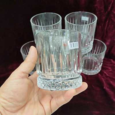 Bộ 6 coocs thủy tinh uống nước vân dọc