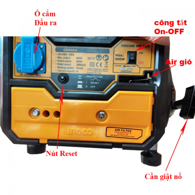 Máy phát điện dùng xăng hiệu Ingco GE8002