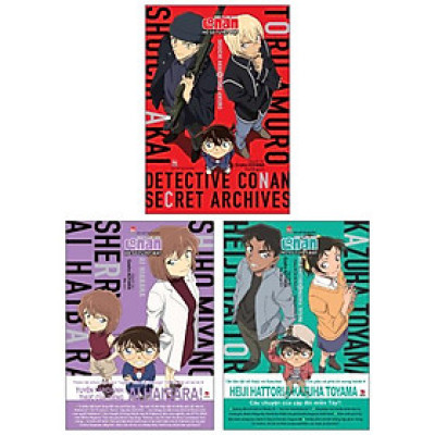 Combo Manga - Thám Tử Lừng Danh Conan: Hồ Sơ Tuyệt Mật - Shuichi Akai & Toru Amuro + Ai Haibara + Heiji Hattori & Kazuha Toyama (Bộ 3 Tập)
