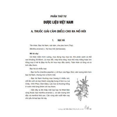 Sách - Cây thuốc V,iệt Nam trồng hái chế biến tr,ị bệnh ban đầu (bìa cứng) ( MT)