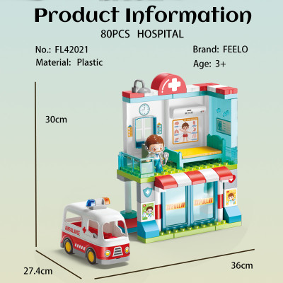 FEELO - 42021 - Lắp Ráp Bệnh Viện (76 Chi Tiết)