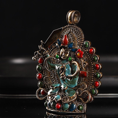 MẶT DÂY CHUYỀN TƯỢNG VĂN THÙ SƯ LỢI BỒ TÁT NEPAL CỔ - PHẬT BẢN MỆNH TUỔI MÃO