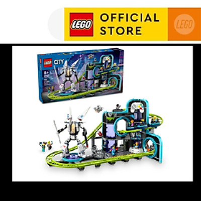 LEGO CITY 60421 Đồ Chơi Lắp Ráp Công Viên Tàu Lượn Siêu Tốc Robot World (986 chi tiết)