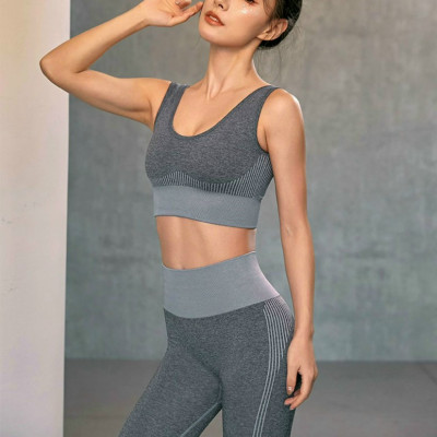 Áo Bra Quần Dài Dệt Kim Dày Nâng Cơ Tập Yoga Gym