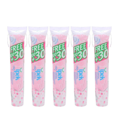 [ Tặng 1 mặt nạ ]  Combo 5 bông tẩy trang ipek 130 miếng Thổ Nhĩ Kì Chính hãng