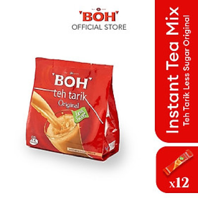 BỘT TRÀ SỮA TRUYỀN THỐNG ÍT NGỌT HIỆU BOH - BOH TEH TARIK ORIGINAL LESS SWEET (12