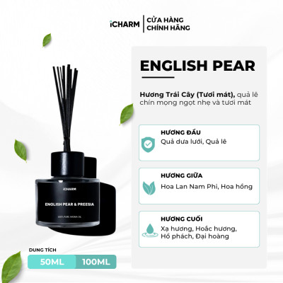 Que khuếch tán tinh dầu thơm phòng, spa, khách sạn 50ml, 100ml iCHARM hương nước hoa, khách sạn