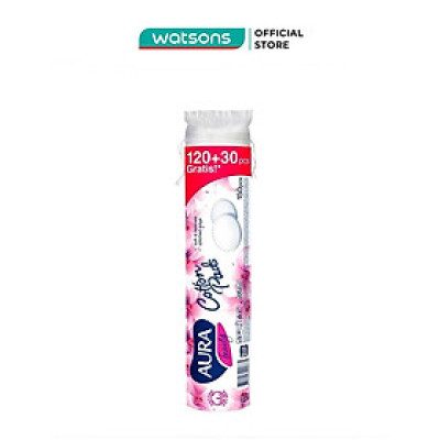 Bông Tẩy Trang Aura 120 Miếng + Thêm 30 Miếng
