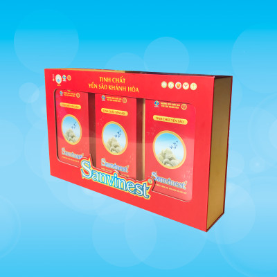 Hộp quà tặng Tinh chất Yến sào Khánh Hòa Sanvinest 30 túi 25ml - 513QT30