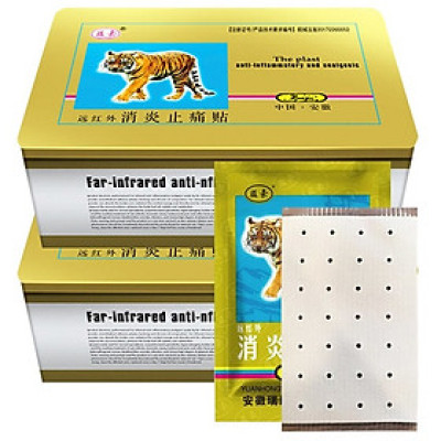 Cao dán con hổ - Miếng dán con cọp - Cao tráng cốt chỉ thống xạ hương - 1 bịch gồm 2 miếng dán đôi - Mã số 1065