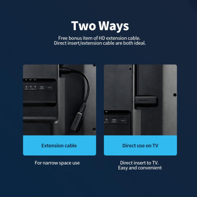 VENTION Wireless HD Dongle WiFi Display Adapter Display Dongle Replacememt sử dụng cho Airplay Apple Android PC