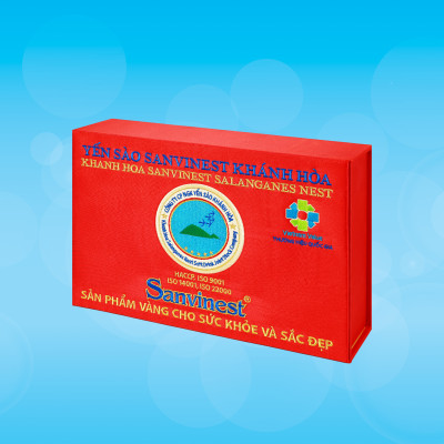 Hộp quà tặng Yến sào Sanvinest Khánh Hòa chính hiệu nguyên tổ sơ chế - Q210