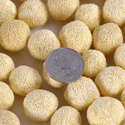 1KG Sứ Lọc Viên Bi Tròn Vàng vật liệu lọc nước hồ bể cá cảnh siêu sạch