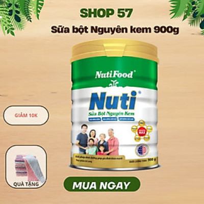 Sữa bột NGUYÊN KEM-Hãng Nutifood-Giành cho cả gia đình-> Tăng ngay khăn lau đa năng mềm mịn