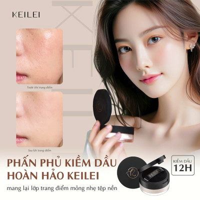 COMBO Phấn phủ kiềm dầu hoàn hảo KEILEI + Phấn nước đa năng 3 trong 1  KEILEI -  3 in 1 Radiance Cushion  KEILEI