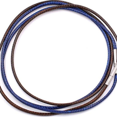 Combo 2 sợi dây vòng cổ cao su - xanh dương + nâu DCSXDN1