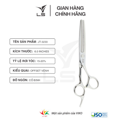 Kéo tỉa tóc LS rơi 15-20% quai offset vênh đỡ ngón cố định JT3230