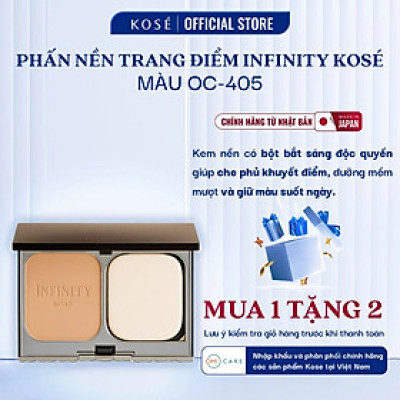 Lõi Phấn Nền Trang Điểm Che Phủ Tự Nhiên, Bắt Sáng, Lâu Trôi  Skin Luminance Foundation Infinity Kosé Nhật Bản 9g