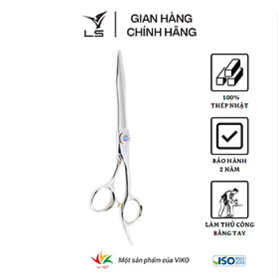 Kéo cắt tóc LS lưỡi thẳng quai offset vênh đỡ ngón cố định FA53/6.25