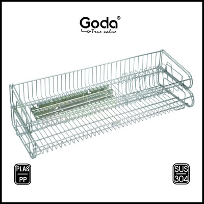 Kệ Mâm 2 Tầng Úp Chén Dĩa Có Khay Hứng Goda PT965