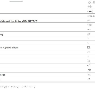 Máy làm nước nóng trực tiếp E-compact CEX 9 - Hàng chính hãng 